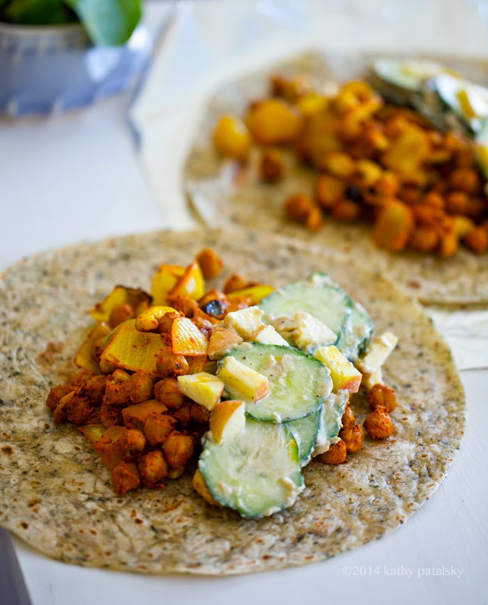 easy wraps with curried chickpeas and cucumber salad easy wraps with curried chickpeas and cucumber salad