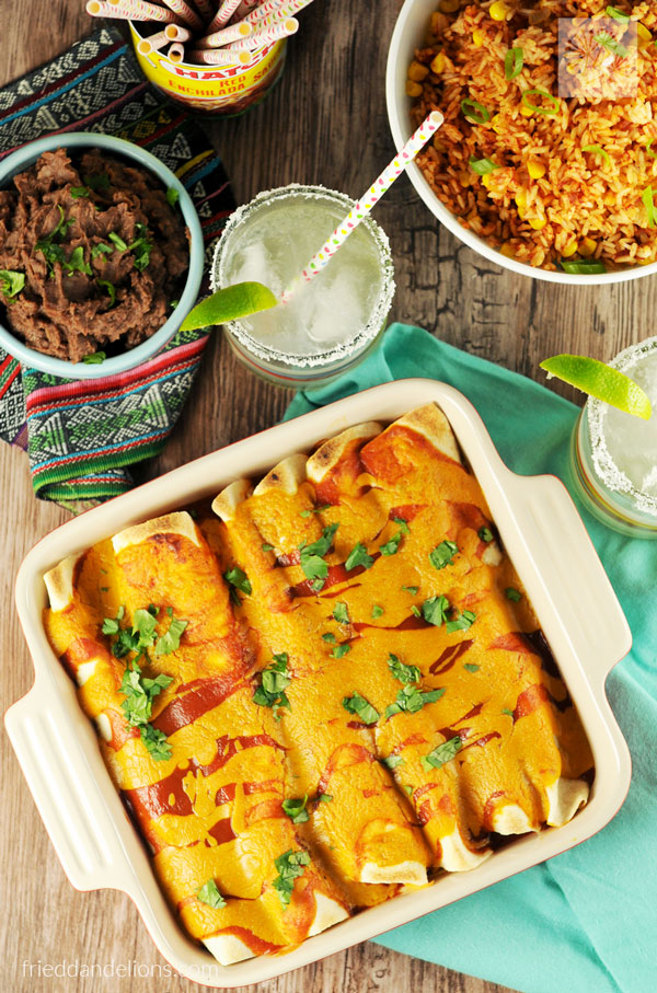 jackfruit carnitas enchiladas