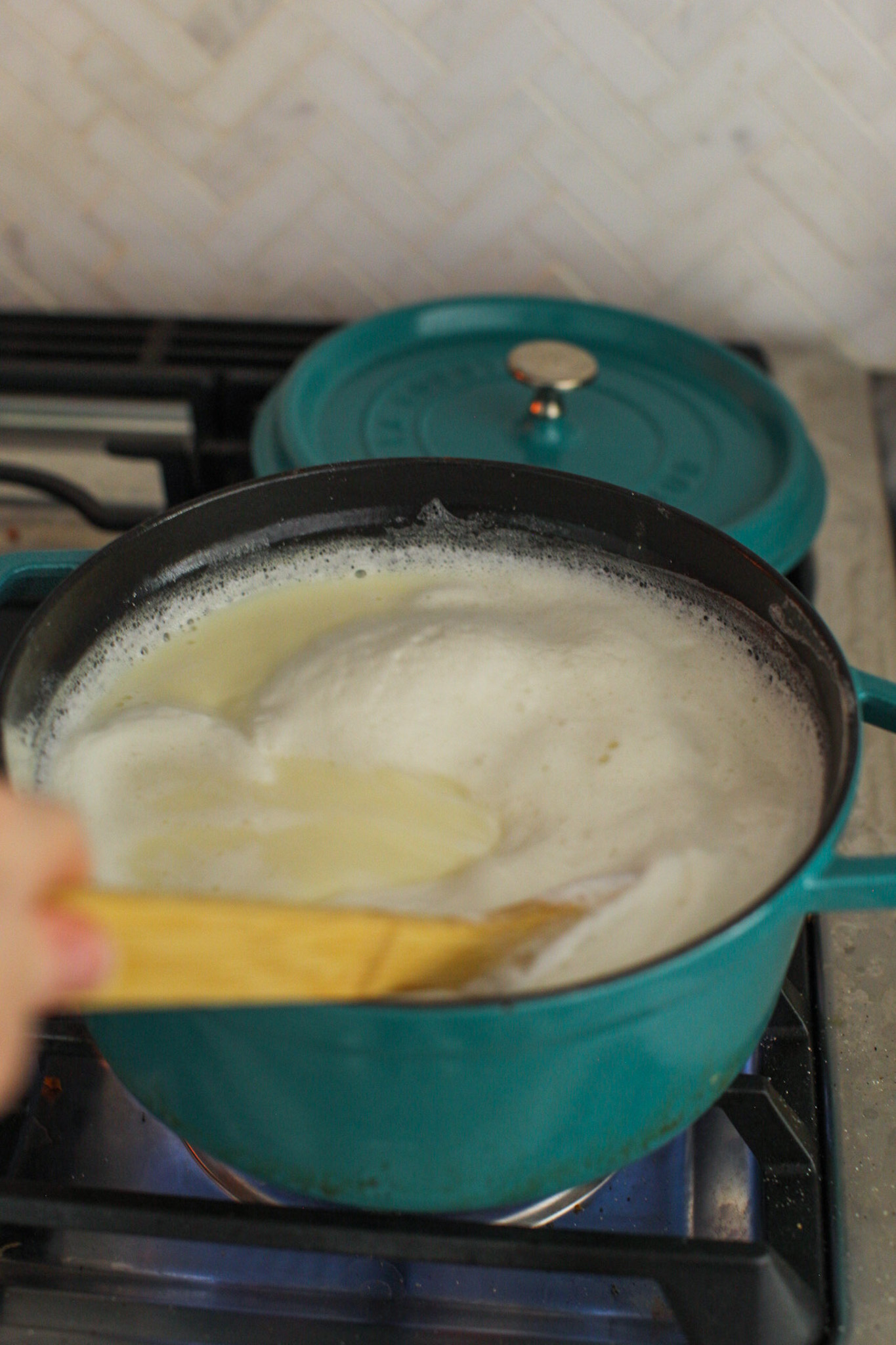 boiling soy milk