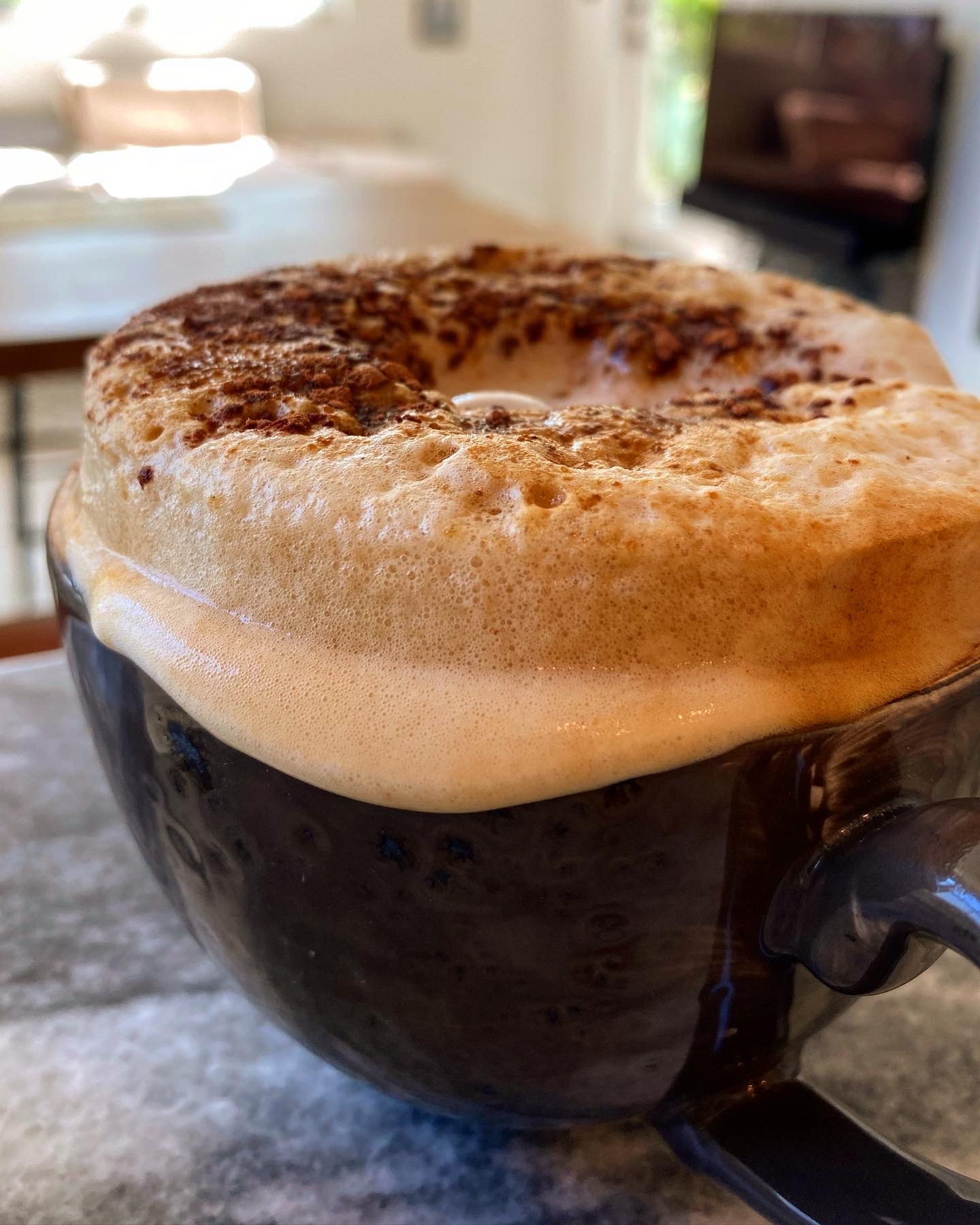 foamy vegan milk latte