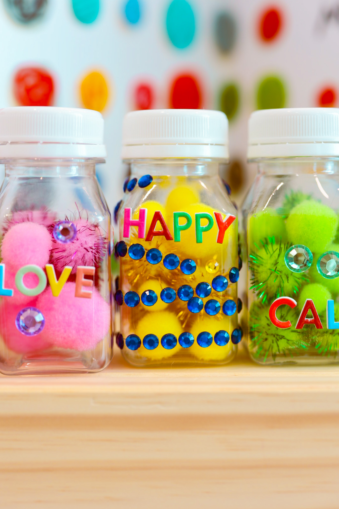 the color monster craft - happy love and calm feelings jars