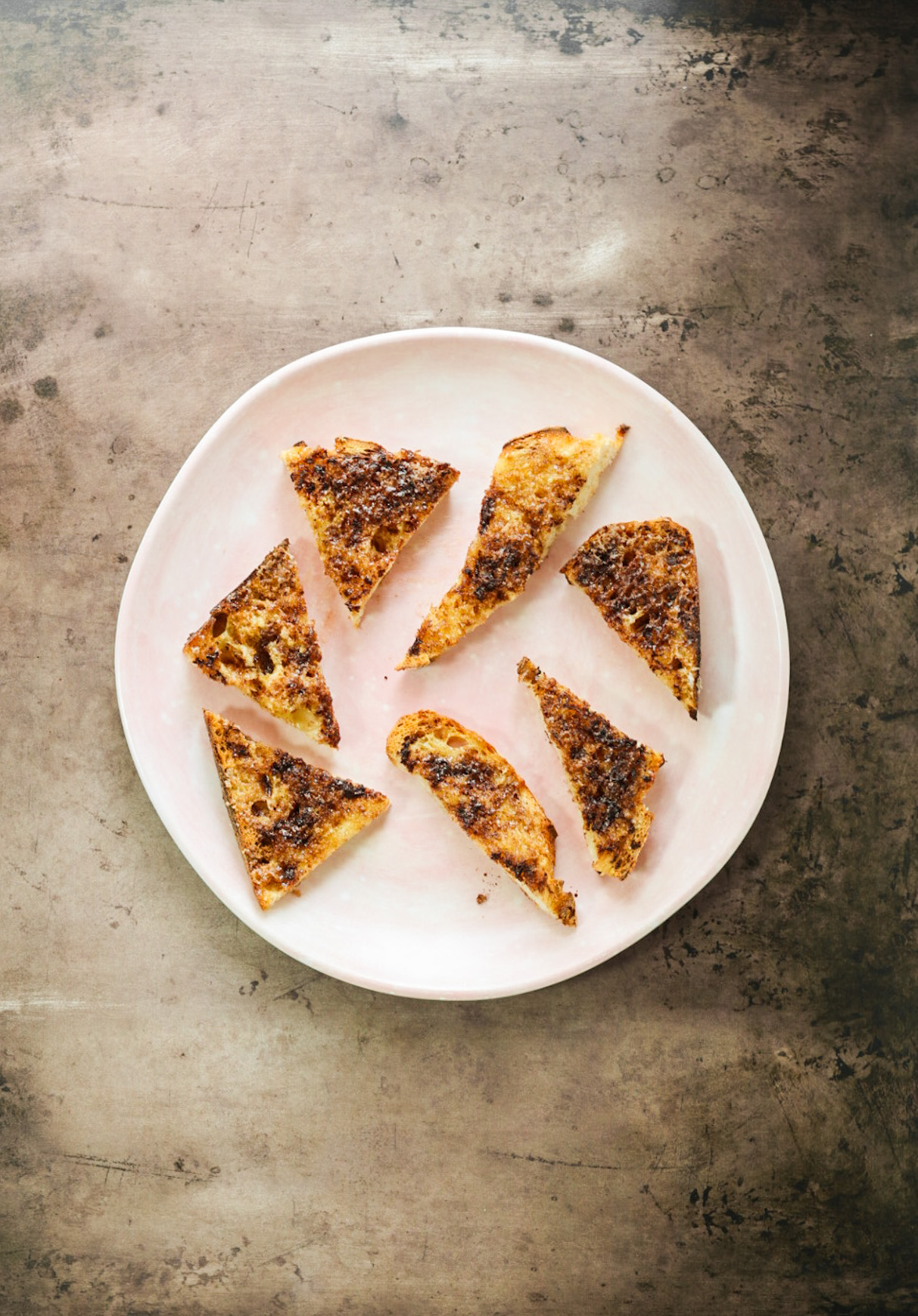 vegan cinnamon toast on a plate