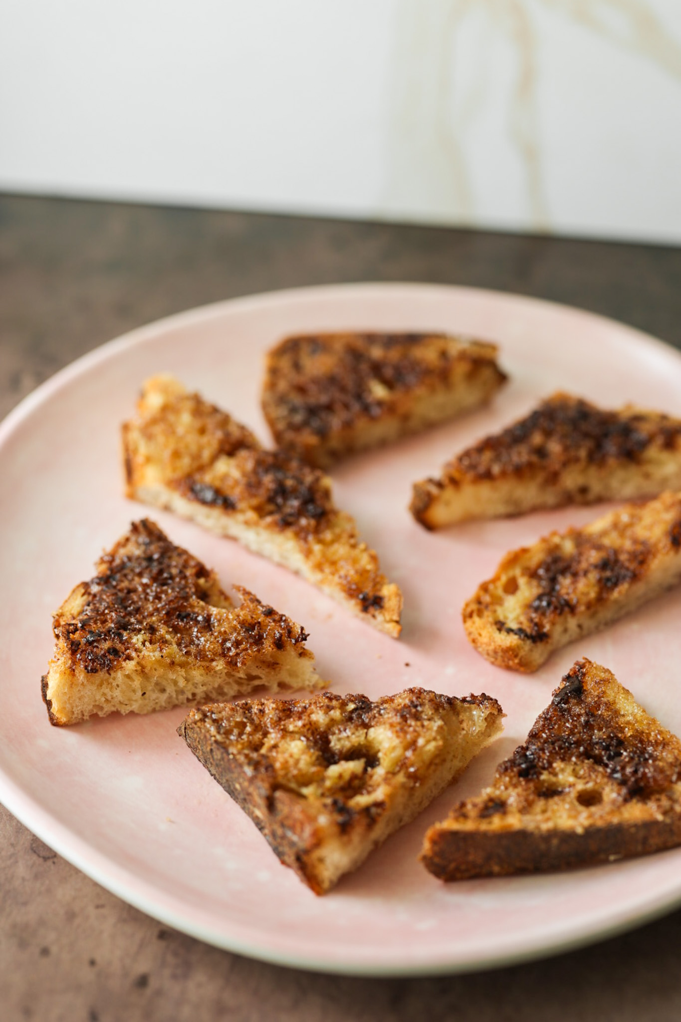 plate of cinnamon toast