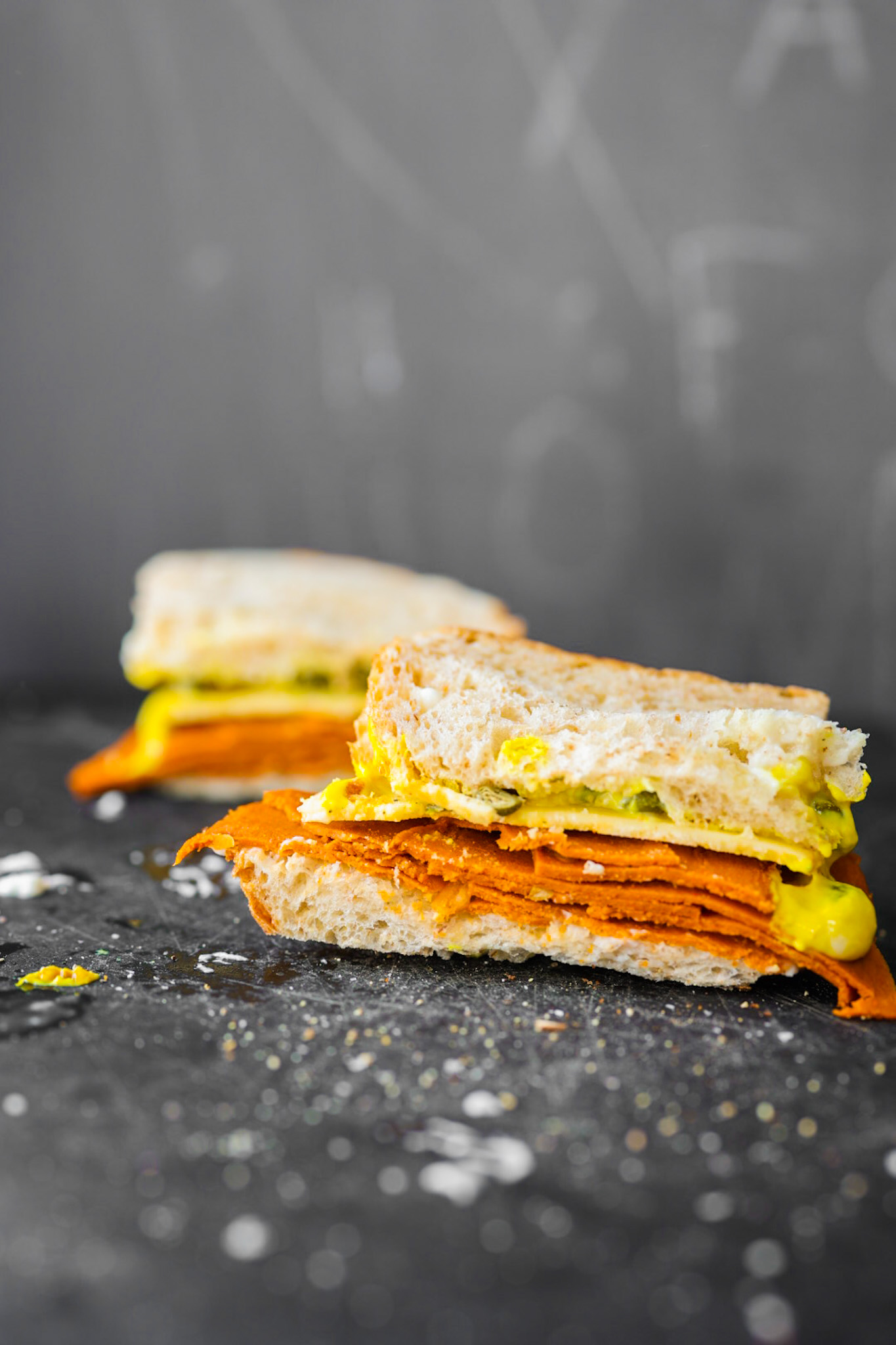 dad sandwich - vegan version on black