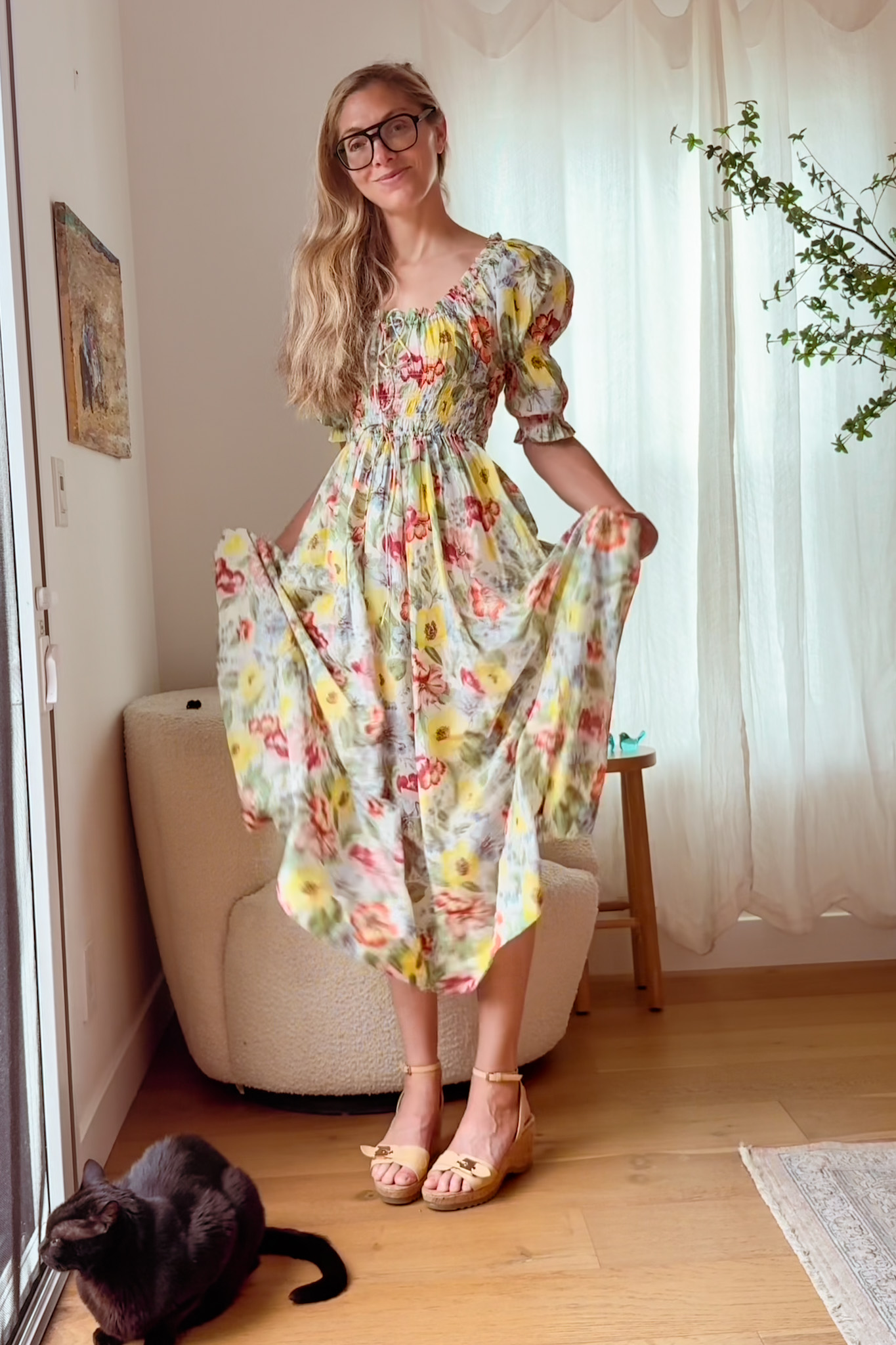 doen dress ischia dress - blanc anenome bloom