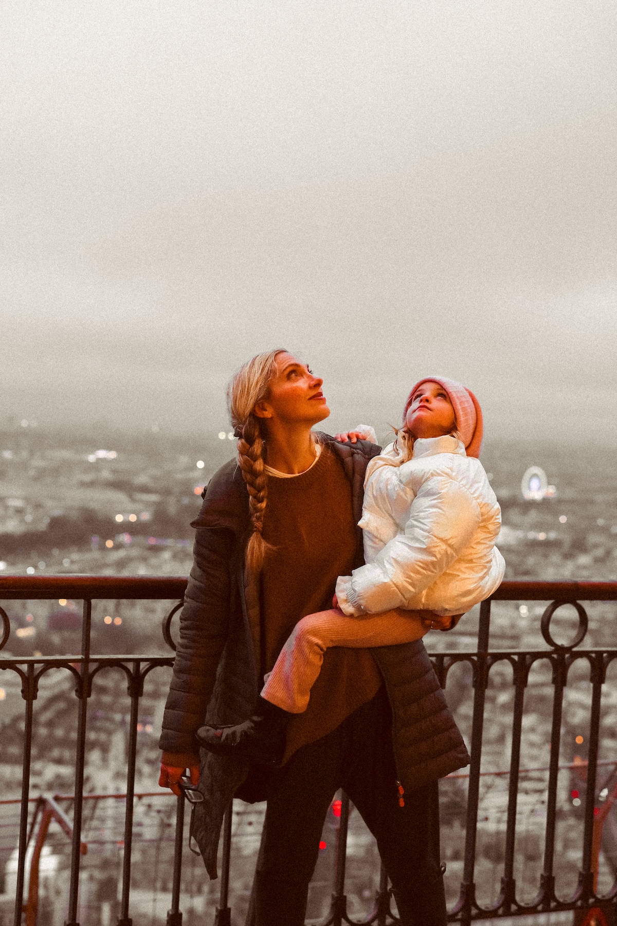 on the top of the Eiffel Tower