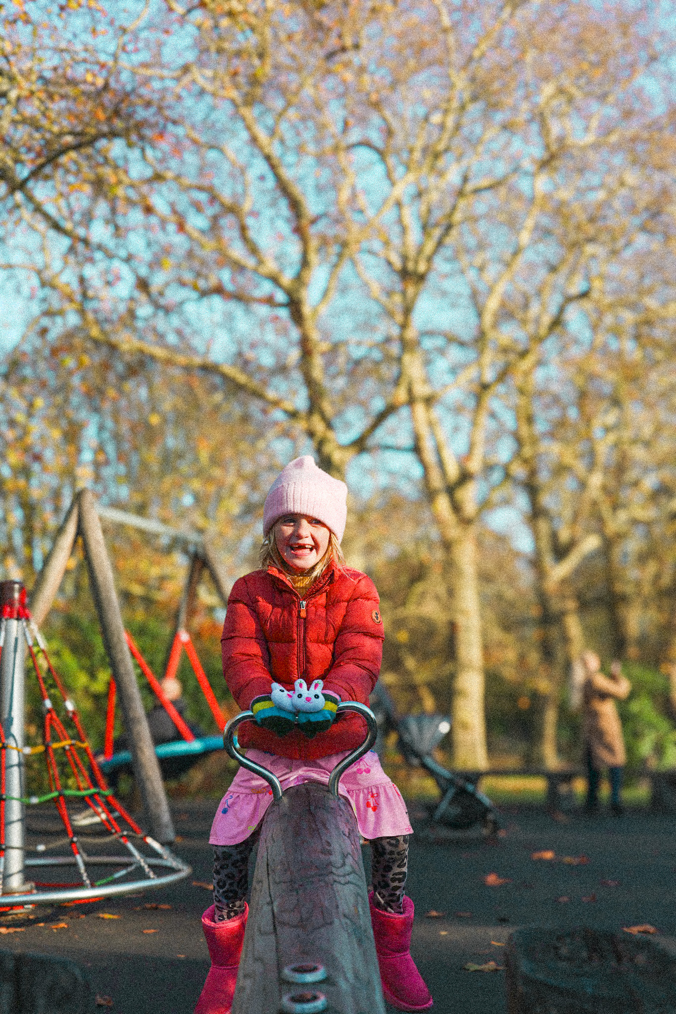 Hyde Park teeter totter London happy kid